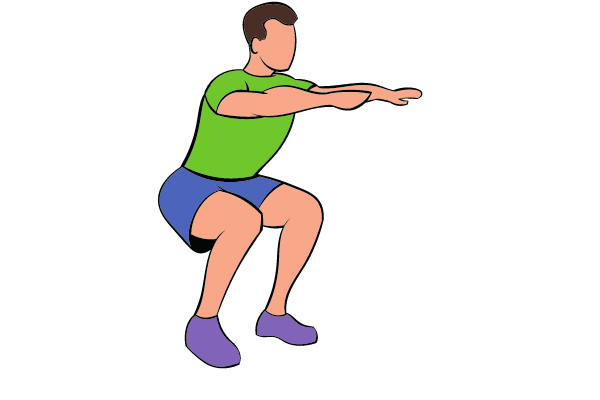 Strengthen-Bones-with-Exercise 
Man doing squats
