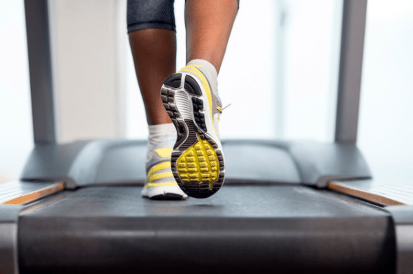 best-treadmills-under-700-dollars: walking-on-a-treadmill