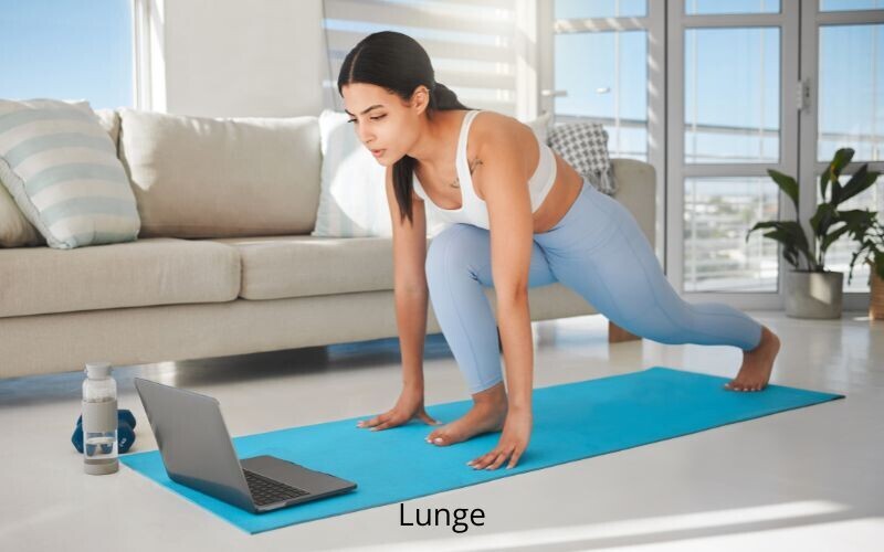 woman doing a lunge